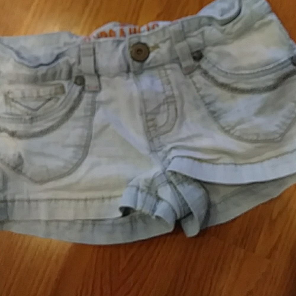 Pair of light blue demi shorts